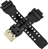 Casio Uhrenarmband für GD-350BR GD 350BR 350 schwarz Goldfarbene S