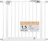 ib style® Türschutzgitter erhältlich bis 275cm | Haustiergitter | Ohne Bohren | Auto-Close| 90° Stop | 85-95