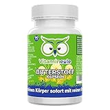 Bitterstoff Kapseln - mit acht effektiven Wirkstoffen - Mariendistel, Artischocke, Löwenzahnwurzel, Bitterorange, Wermutkraut, Enzianwurzel, Baldrianwurzel, Schafgarbe - Vitamineule®