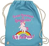 Shirtracer JGA Junggesellenabschied Frauen - Fresst Feenstaub ihr Langweiler Ich heirate! - Unisize - Hellblau - braut rucksack - WM110 - Turnbeutel und Stoffbeutel aus Baumw