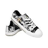 FOCO Damen Ladies Low Top Tie Dye Canvas Shoes Sneakers, Batik, 8