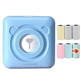 Mini-Drucker für Iphone - Tragbarer Smart-Fotodrucker für Alle Smartphone-Taschendrucker - Thermo-Bluetooth-Etikettendrucker mit 6 Druckpapieren Kabelloser Fotodruck