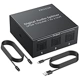 Toslink Splitter PROZOR 1x3 Optischer Splitter mit Toslink Optisches Kable 1 In 3 Out SPDIF Digital Audio Verteiler unterstützt LPCM2.0/DTS/Dolby-AC3 für PS3 STB VHS VCR Blue-Ray DVD HDTV Verstärk