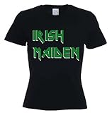 Tribal T-Shirts Irish Maiden Damen Tailliertes T-Shirt Gr. Medium, schw