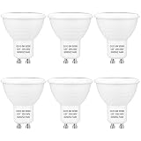 6er-Pack GU10 LED 6W 3000K warmweiß ，600 Lumen 120° Abstrahlwinkel,ann Ersetzen 60W Halogen， Nicht Dimmbar, Strahler，LED Lampe, LED Birnen, LED Leuchtmittel[Energieklasse A+]