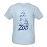 Superman - Herren Jahrgang Zod T-Shirt in hellblau, Small, Light B