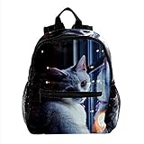 Kinderrucksack Cute Cat 038 Rucksäcke für Kinder Jungen und Mädchen Schultasche Kreativer Schulrucksack Mini Schulranzen von 3-8 Jahren 25.4x10x30CM