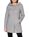 VERO MODA Damen Mantel Verodona 10202688 Light Grey Melange XS