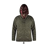 virblatt - Wolljacke Herren | Wolle & Baumwolle | Hoodie Herren Kapuzenjacke Wolle Winterjacke Schafwolljacke Herren - Everest S b
