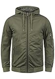 Blend Razy Herren Übergangsjacke Herrenjacke Jacke mit Kapuze, Größe:L, Farbe:Dusty Olive Green (77203)