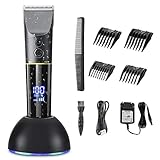 TOGETOP Haarschneider Profi Haarschneidemaschine, Haarschneidemaschine für Männer Profi, Haarschneider Herren Elektrisch, Männer Haarschneider Haartrimmer Profi, LCD-Anzeige, Wiederaufladbar USB