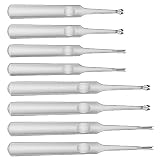 8 Stück Leder Werkzeug Set V-Förmig U-Förmig Groove Arbeitshandlederrand Skiving grundlegende Handwerkzeug aus Edelstahl für Carving Arbeit (4 Stile)