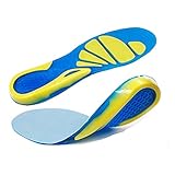 Einlegesohle Silikon rutschfeste Gel Weiche Sporteinlagen, Massage Orthopädische Einlegesohlen, Fußpflegesohlen, Stoßdämpfer Schuhersatzpolster (Color : L EU 43 47)