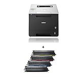 Brother HL-L8250CDN Farblaserdrucker NEU inkl. XL Rebuilt Toner Set als Ersatz für TN 326 (4000 - 3000 Seiten) 4er S