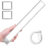 Cobiz LED Schrankbeleuchtung Mit Bewegungsmelder - Upgraded SUPER HELLE 70 Led Unterbauleuchte Küche - Kabellos USB Wiederaufladbar Intelligente Led Schrankleuchte mit Bewegungsmelder | 6000k