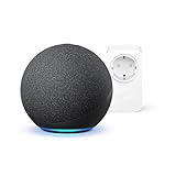 Echo (4. Generation), Mit herausragendem Klang, Anthrazit + Amazon Smart Plug (WLAN-Steckdose), Funktionert mit Alexa - Smart Home-Einsteigerpak