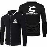 Woakzhe Herren Jacke Can-n_ondale Stehkragen Karierte Strickjacke Reißverschluss Langarm Baumwolle Sportswear Baseball Uniform (L,Black1)