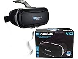 VR Primus® VX3 VR Brille, kompatibel mit iPhone und Android Handy 's bis 5.8 Zoll z.B. iPhone SE 6 6s 7 8 X XS, Samsung Galaxy S6 S7 S8 S9, Huawei p10 p20,LG G6, HTC, Pixel. Mit Google Cardboard App