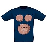 shirtdepartment - Karneval & Faschings T-Shirts - Affen Kostüm - Damen, Herren und Kinder - Gorilla Verkleidung für die nächste Party! dunkelblau-Kinder 110-116