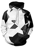 NEWISTAR Herren Hoodie 3D Druck Kapuzenpullover Grafik Langarm Sweatshirt Pullover Top Jumper Larg