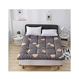 GXFWJD Japanische Bodenmatratze Futon Matratze Matratzenauflage Futon doppelmatratze Gästematratze Federsamt-Bodenmatratze Isomatte Faltbare Rollmatratze Einzelbett (Color : A, Size : 180x200cm)