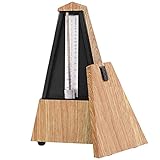 Mechanisches Metronom Track Beat und Tempo für Gitarre Klavier Bass Instrument Turm Metronom Musikzubehör(Flaches Holz)