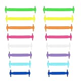 Hirsch & Insel Elastische Silikon Schnürsenkel Flach Fat Lace Schuhbänder für Kinder & Erwachsene Schleifenlose Mehrfarbig