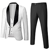 Bankettkostüm Homme Slim Fit Hochzeitskleid Royal Smoking Jacke Hose Weste Herren Damast Jacquard Stoff Smoking (Farbe: Aprikose, Größe: 4XL)