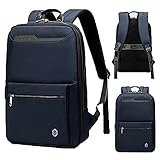 Schlanker Business Rucksack, Herren Erweiterung Rucksack, Wasserdicht Laptop Rucksack, Multifunktion Rucksack Für Arbeit,Blue-18