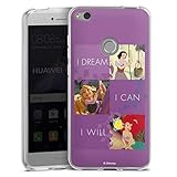 Silikon Hülle kompatibel mit Huawei P8 Lite 2017 Case transparent Handyhülle Disney Prinzessin Offizielles Lizenzproduk