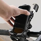 Handyhalterung Fahrrad Lenker, [Niemals abfallen] LISEN Handyhalter Motorrad - Universal 360 Drehung Halter Mountainbike halterung Handy iphone Ständer für Alle Smartp