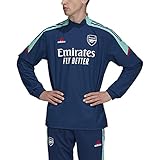 adidas Men's 2021-22 Arsenal 2021-22 Training Hybrid EU Top (Mystery Blue, Small)