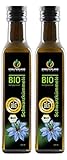 Kräuterland - Bio Schwarzkümmelöl gefiltert 2x250ml- 100% rein, schonend kaltgepresst, ägyptisch, vegan - Frischegarantie: täglich mühlenfrisch direkt vom H
