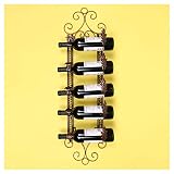HLWJXS Weinregal, Bar, Restaurant, Hängend, Weinglasständer, Dekor Metall Weinflaschenhalter, Rustikales Weinregal Keine Notwendigkeit Montage, Schrank Organizer Küche, Wand-Montiert, Weinflasche Rack