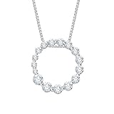 14 K Weiß Gold 1/4 CT. Diamant 'Weg der Liebe Fashion Anhäng