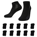 NUOZA Sneaker Socken Damen Herren 10 Paar 35-38 39-42 43-46 47-50 Kurze Socken Baumwolle Atmungsaktives-Schwarz,35-38