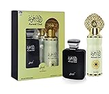 Awwal Oud Geschenkset | 100ml Eau de Parfum und 200ml Deo Spray | Moschus Würzig Blumig Duft aus Dubai in Arabische E