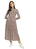 TOM TAILOR Denim Damen Maxi Kleid , Amber Brown Flower Print, M