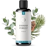 LoWell® 100ml Saunaaufguss Finnish Forest - Das Sauna Zubehör Aufgussmittel für Sauna und Dampfbad - Ätherische Öle Sauna Aufguss Konzentrat - Eukalyptus, Latschenk