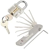 AGT Dietrich: Set aus Lockpicking-Tool mit Übungsschloss (Schloss öffnen)