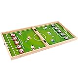 sharprepublic 3 in 1 Holz Bord Spiele Schnelle Sling Puck Spiel Desktop Schlacht Eishockey Spiel Tischfußball Brettspiel, fliegen Schach, Gobang Tragb