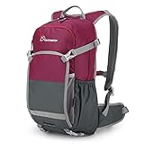 MOUNTAINTOP Fahrradrucksack 15L Wasserdichter Ultraleicht für Damen Herren Multifunktionaler mit Helmabdeckung Rucksäcke Mountainbike Rucksack (Rosenrot)
