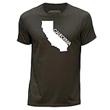 Stuff4 Herren/XX groß (XXL)/Dunkelbraun/Rundhals T-Shirt/USA Staat/