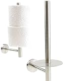 WC Rollenhalter EDELSTAHL Ersatzrollenhalter für 2 Rollen 26cm x 16cm Toilettenpapierhalter Wandmontage Bad Zubehö