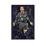 ASDQA Manuel Neuer Poster, dekoratives Gemälde, Leinwand, Wandkunst, Wohnzimmer, Poster, Schlafzimmer, Malerei, 20 x 30