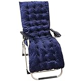 SRHWBF Gartenliege Auflage Dick Gartenliege Stuhl Polster Liegenauflage Anti-Rutsch Kissen für Gartenliegen Sonnenliege Liegestuhl Auflage mit rutschfeste Taschen (Blue)