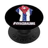 Cuban Protest Fist S.O.S. Viva Cuba Libre Libertad #SOSCuba PopSockets mit austauschbarem PopGrip