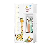 Dongbin Nursery Kinder nett Musterkombination tragbarer Schrank, idealer Ort für die Cube Kleidung, Bücher, Spielzeug, Schränke, die verwendet Werden können, die Höhe des Bambi to Measure,Cupb