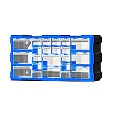 Werkzeugkasten Metall Leer, Schubladen-Teilebox, Wandmontage, Abnehmbar, füR Hardware, Schrauben, Kleinteile, DIY Reparatur Transport Lagerung, Haushaltsgarage-Blau_49.2 * 16 * 25,2