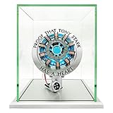 Ooscy 1:1 Iron Man Arc Reactor MK2, DIY-USB-Produkt, Vibrationssensor, LED-Licht, USB-Schnittstelle, kein Zusammenbau erforderlich, Keine Fernbedienung erforderlich, Spielzeug Geschenk (mit Vitrine)